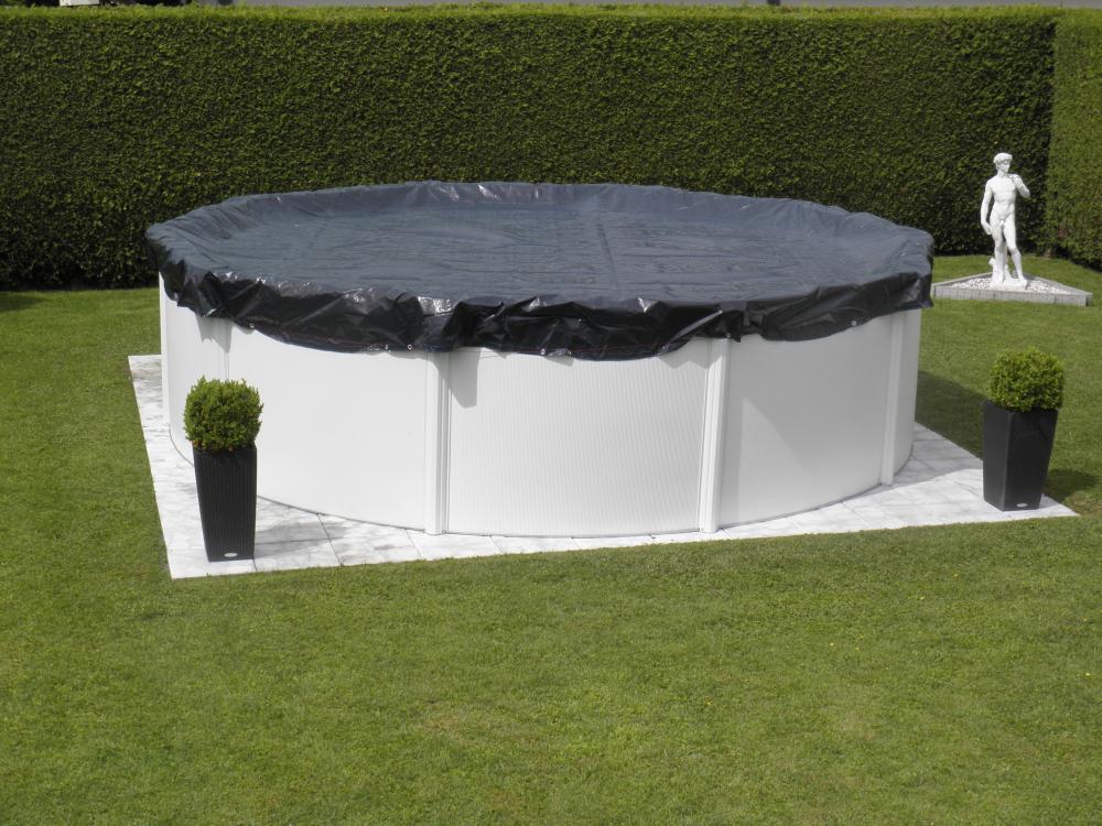 Sommerabdeckplane rund ø 3,6 bis 6,0 m (120g/m²)